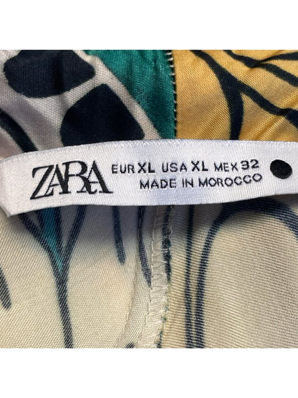 Zara Maxi Dress Womens XLarge Resort Halter Satin Silky Exotic Mixed Print Long - Picture 12 of 16